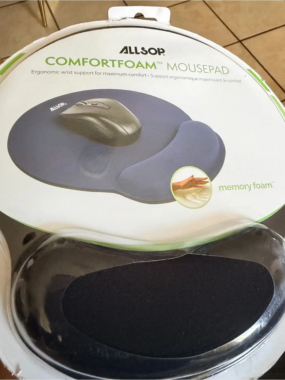 & Other Stories Blue ComfortFoam Mousepad with Wrist Support
